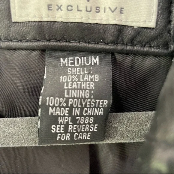 NWOT Neiman Marcus Lamb Leather Moto Jacket - Picture 4 of 5